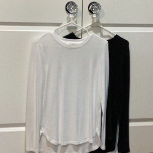 Black and White L/S BR Luxespun tees